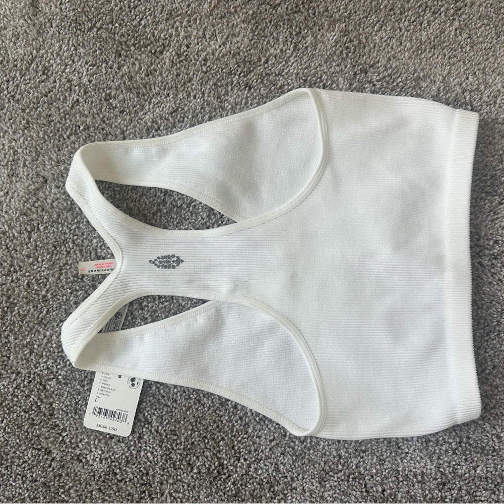 FP Movement White Ribbed Sports Top - Picture 3 of 4